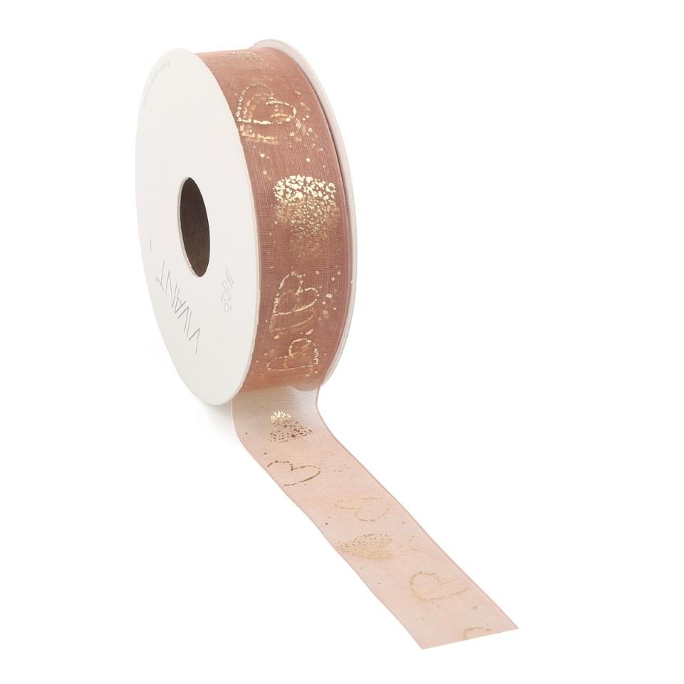Band Amore 25 mm 20 Meter Farbe rose 72A Band Amore 25 mm 20 Meter Farbe rose 72A