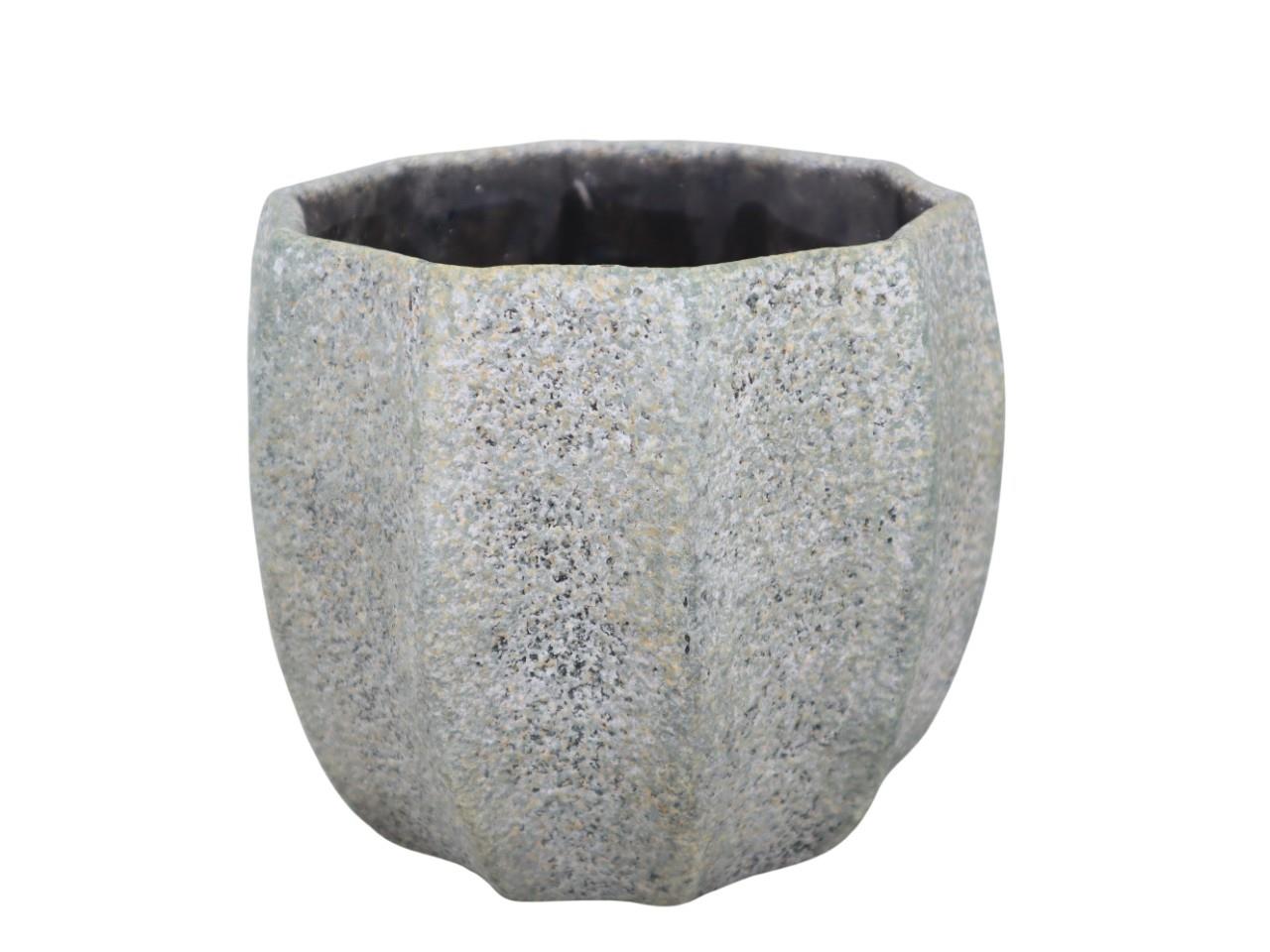 Pflanztopf Zement Cracle D18cm graugrün