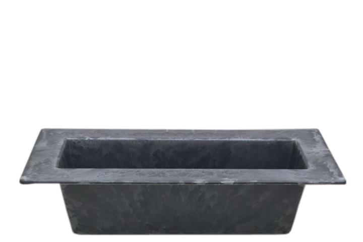 Schale rechteckig KARA anthrazit-natur Plastik L24cm