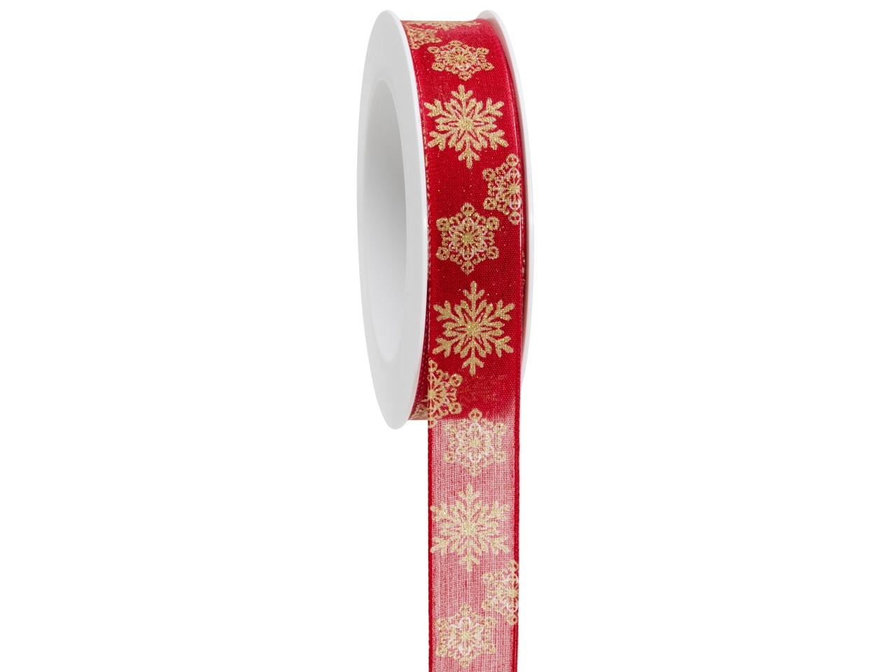 Band Ice Flower mit Draht 25 mm 18 Meter rot 20