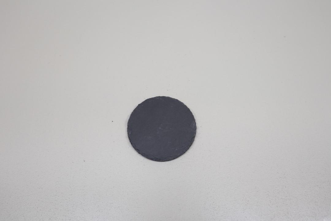 Schieferplatte rund schwarz 10cm