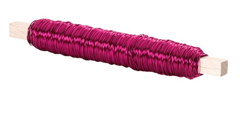 Eisenlackdraht / Holzstäbchen 100gr. pink NETTO