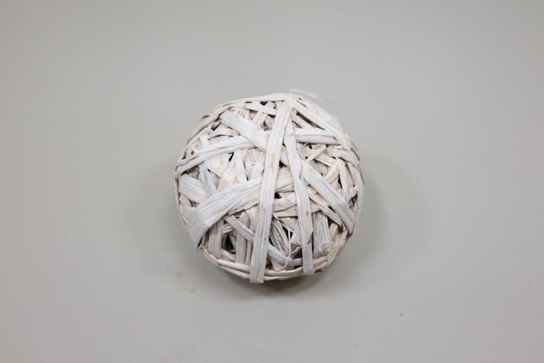 Ball aus Banenblatt whitewashed 15cm