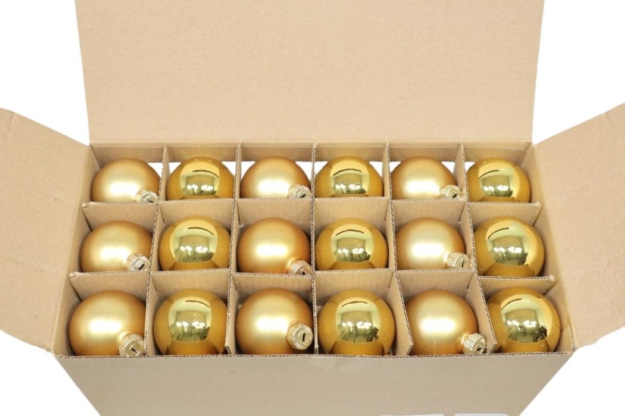 Glaskugel 60 mm 45 Stück gold