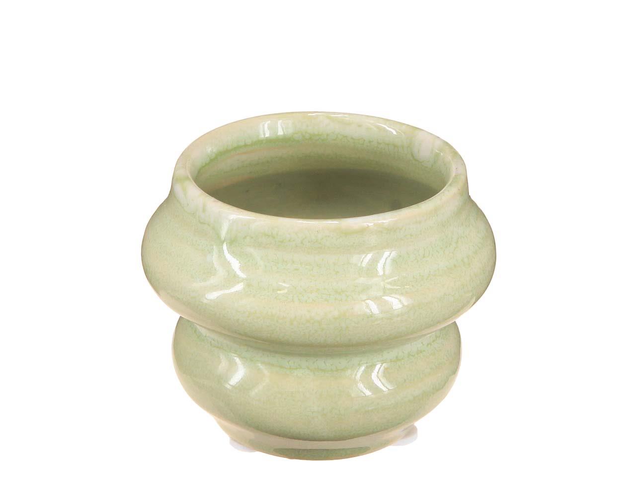 Übertopf Keramik lindgrün D12,5cm H10,8cm