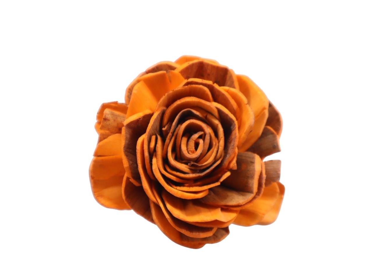 Rose Sola am Draht 8cm orange