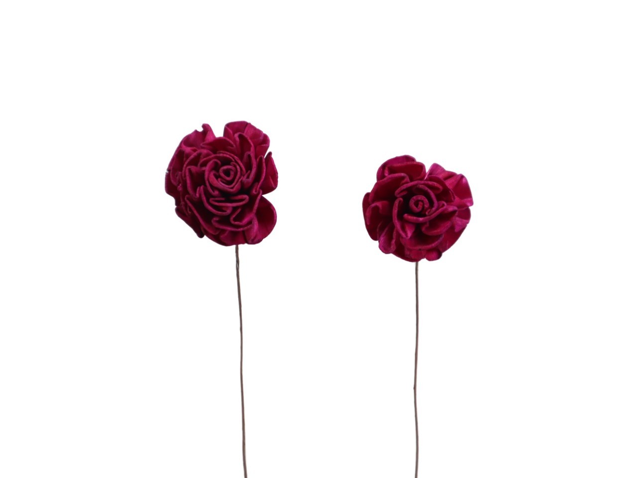 Rose Ming 4cm brombeer gestielt am Draht
