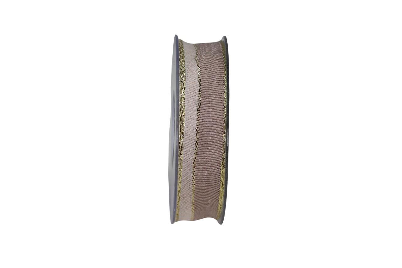 Band Future Xmas 25 mm 20 Meter toffee-creme-gold 425