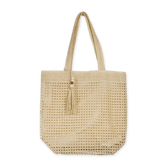 Bast-Tasche ca. 30x40 cm cream 70
