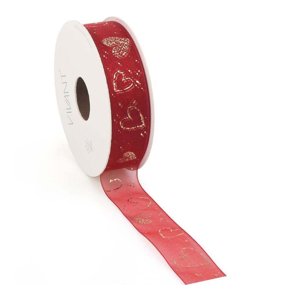 Band Amore 25 mm 20 Meter Farbe dunkelrot 20 Band Amore 25 mm 20 Meter Farbe dunkelrot 20