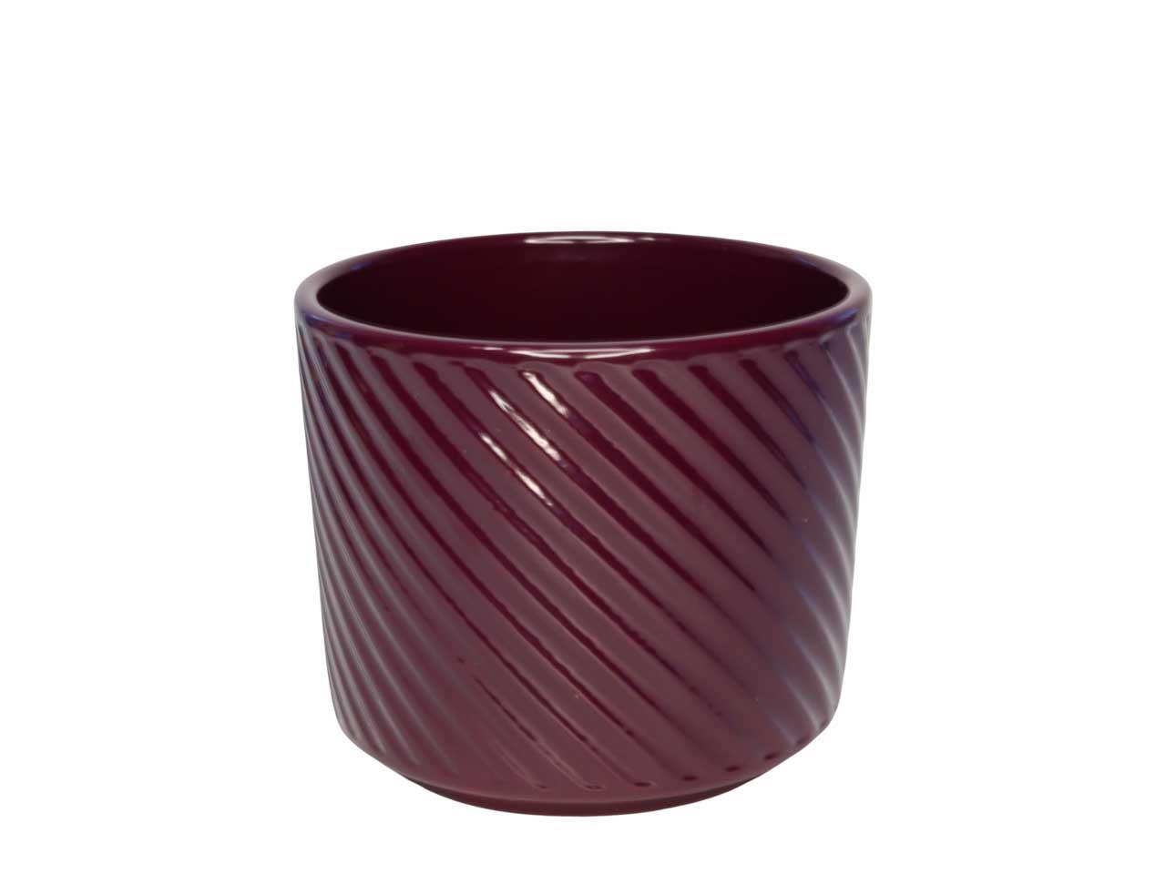 Keramikübertopf Spirelli brombeere-glanz D13cm Keramikübertopf Spirelli brombeere-glanz D13cm