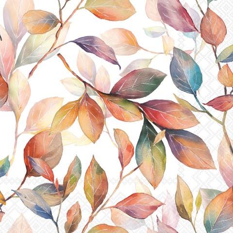 Serviette 33x33 cm Colourful Leaves