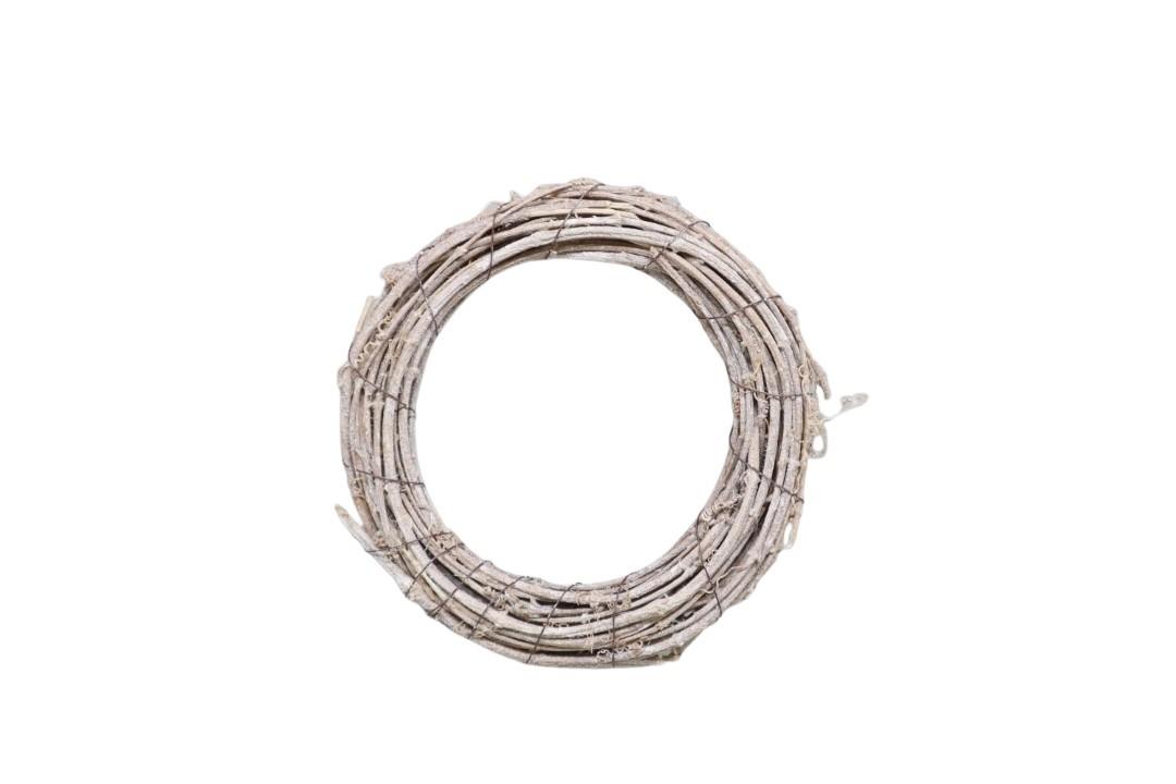Kranz Rattan weiß-gewaschen D25cm Kranz Rattan weiß-gewaschen D25cm
