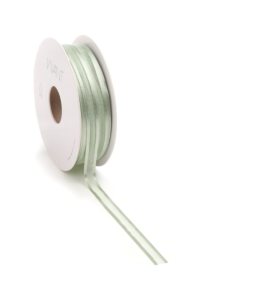 Band Prego Organza/Satinrand 10 mm 50 Meter mint Farbe 60