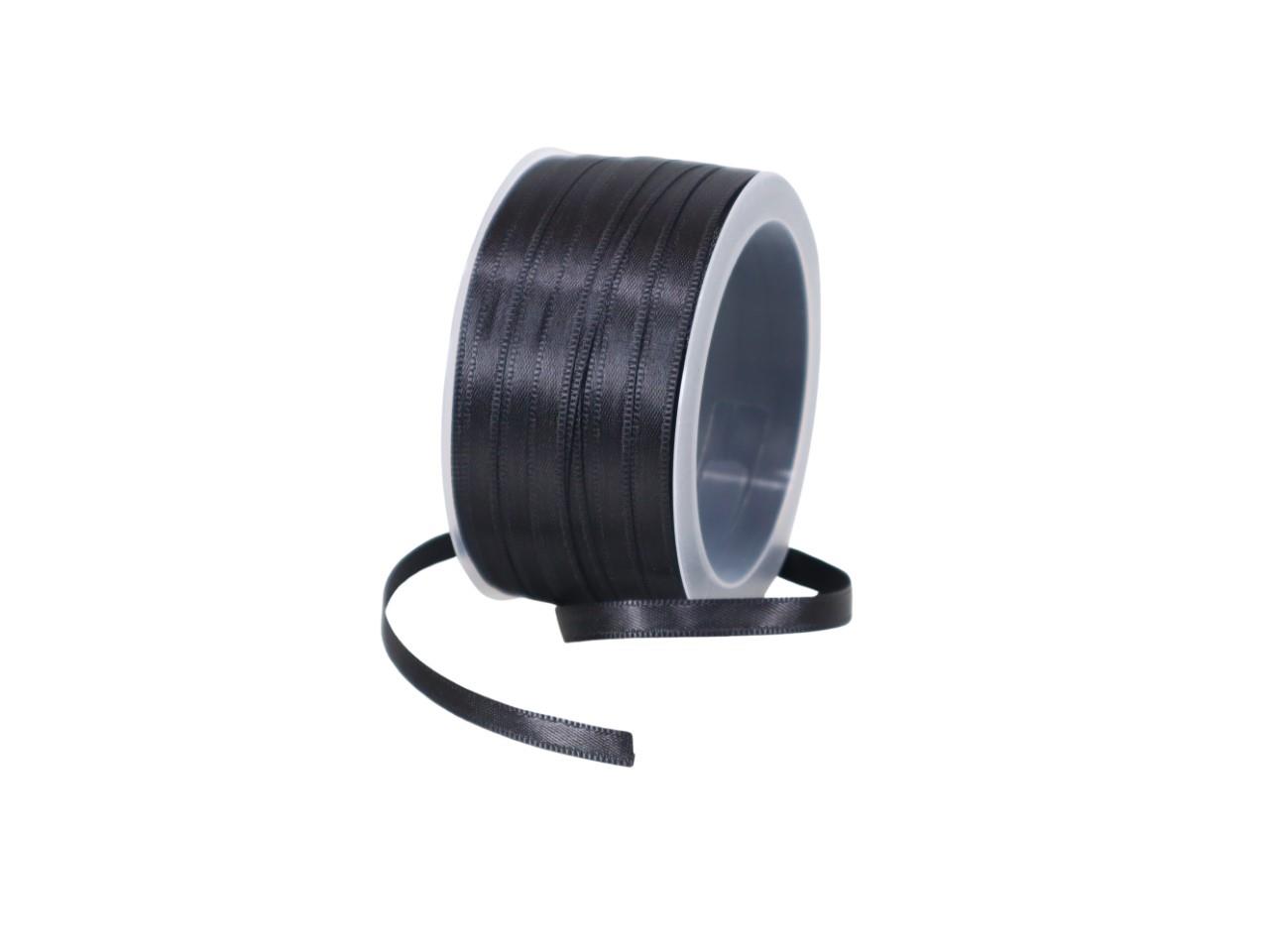Satinband 6 mm 50 Meter schwarz 900 Satinband 6 mm 50 Meter schwarz 900