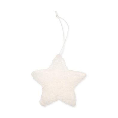 Hänger Stern Teddyfell 9 cm off-white 11