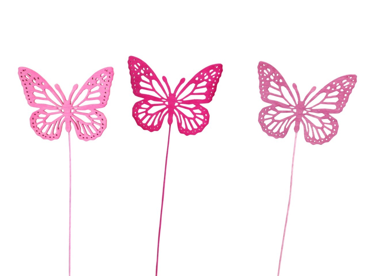 Stecker Schmetterling Holz rosamix 8cm + Pin