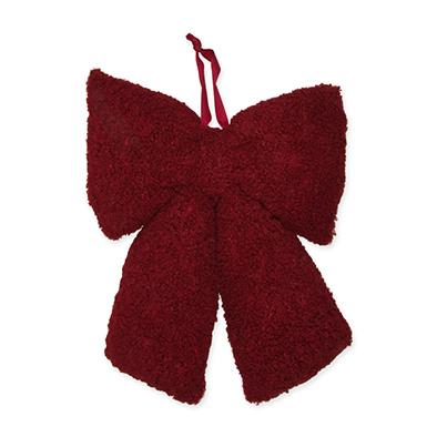 Teddyfell-Schleife ca. 32x40 cm wine red 65