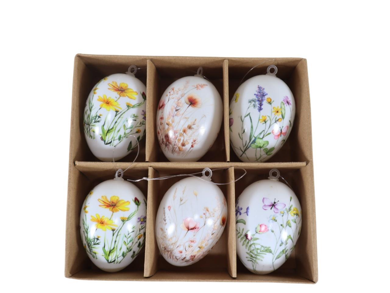 Ei hängend Wiesenblume Kunststoff weiß D6cm