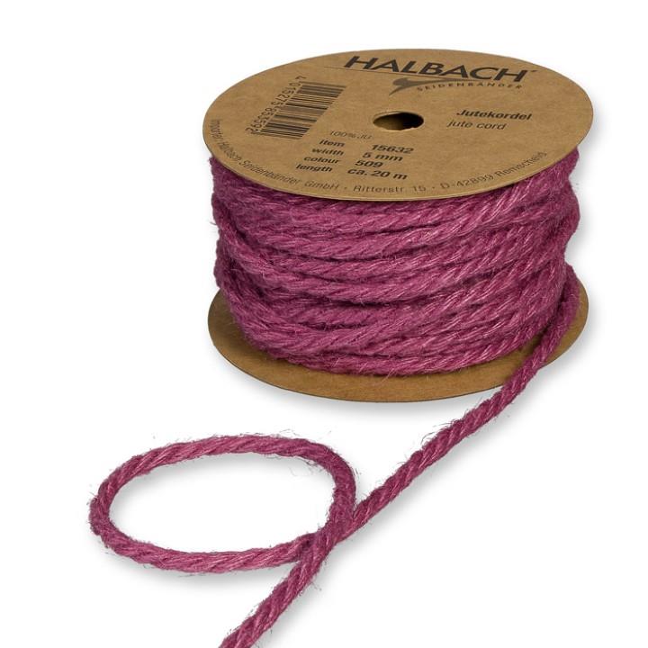 Jutekordel 5 mm 20 Meter berry 509 Jutekordel 5 mm 20 Meter berry 509