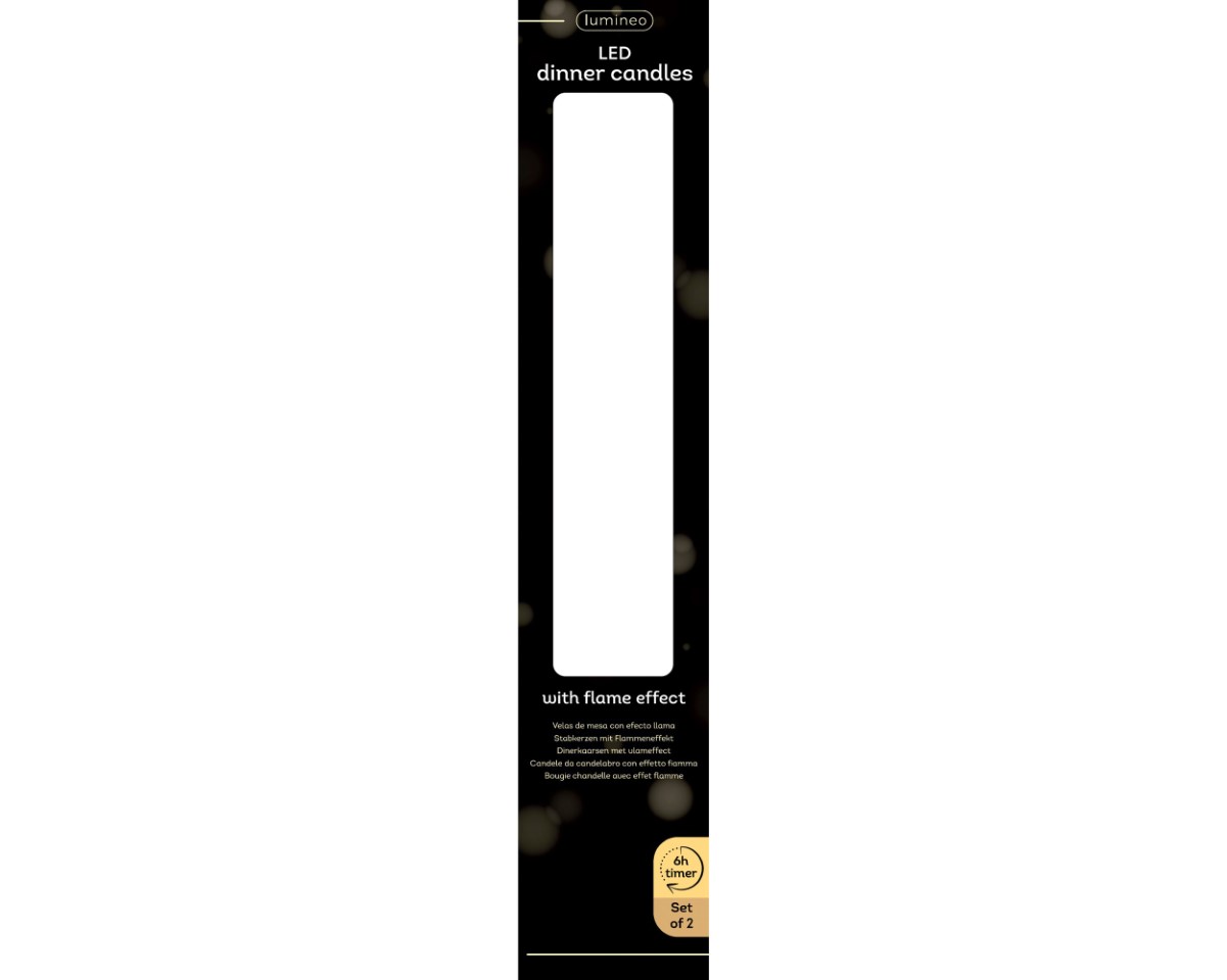 Spitzkerze LED Wachs indoor grau H24,5cm x D2,2cm