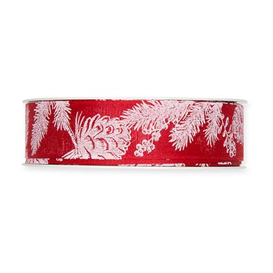 Druckband Zweige/Zapfen 25 mm 18 Meter red 77 Druckband Zweige/Zapfen 25 mm 18 Meter red 77