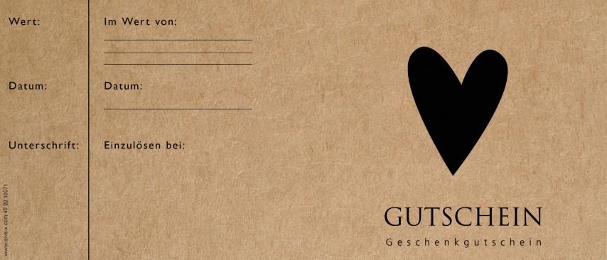 Gutscheine Cheque Gutschein 24,5x10,5 cm