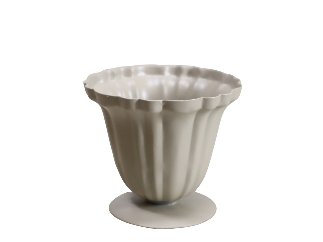 Pokal Metall taupe-matt D9,5xH8,5cm