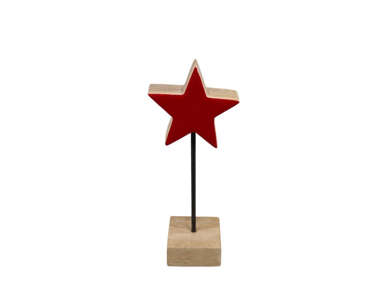 Sternaufsteller Mangoholz rot D10xH23cm Sternaufsteller Mangoholz rot D10xH23cm