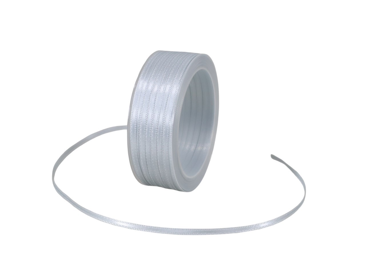 Satinband 3 mm 50 Meter hellgrau 750
