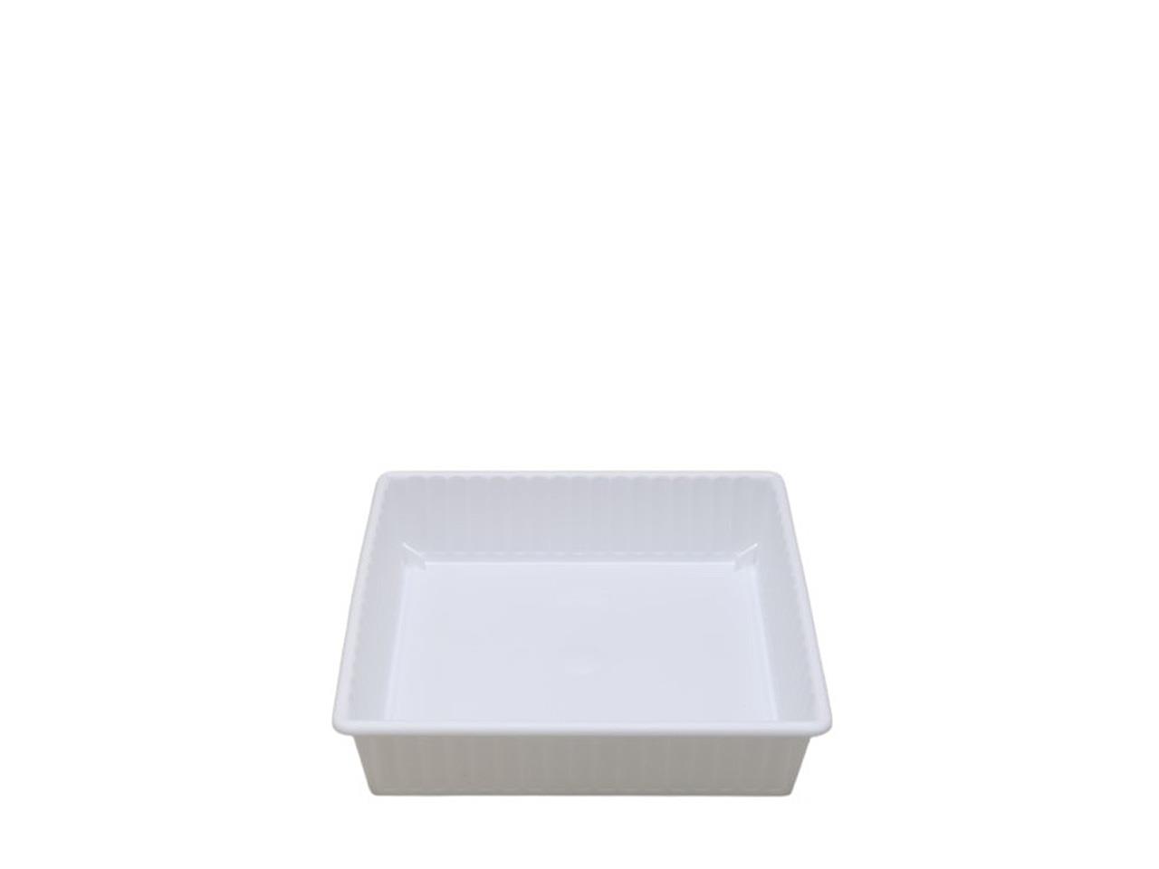 Steckschale Elena, eckig 12x12 cm (1/2 Ziegel) weiß NETTO