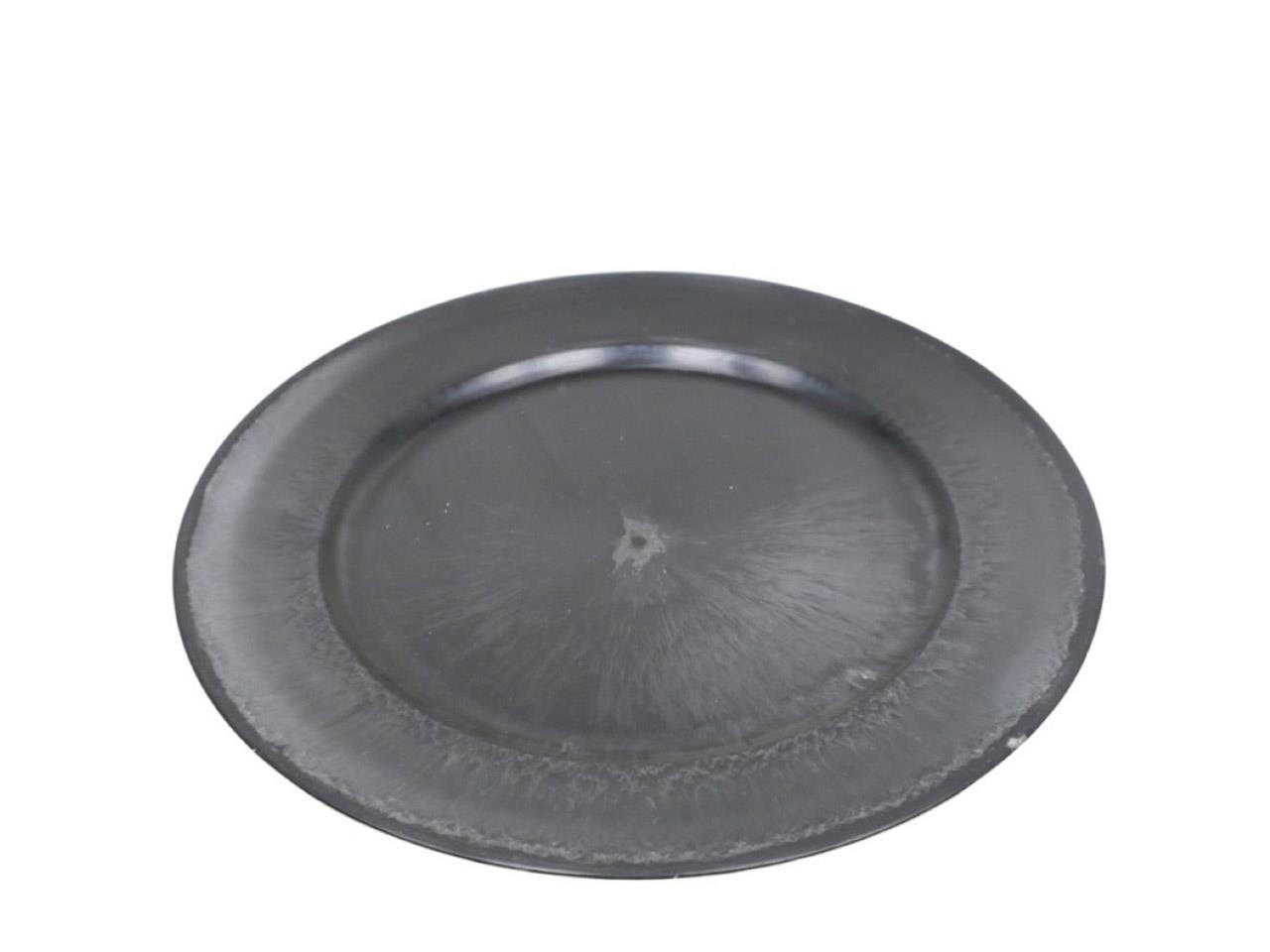 Teller KARA Plastik anthrazit-natur D33cm