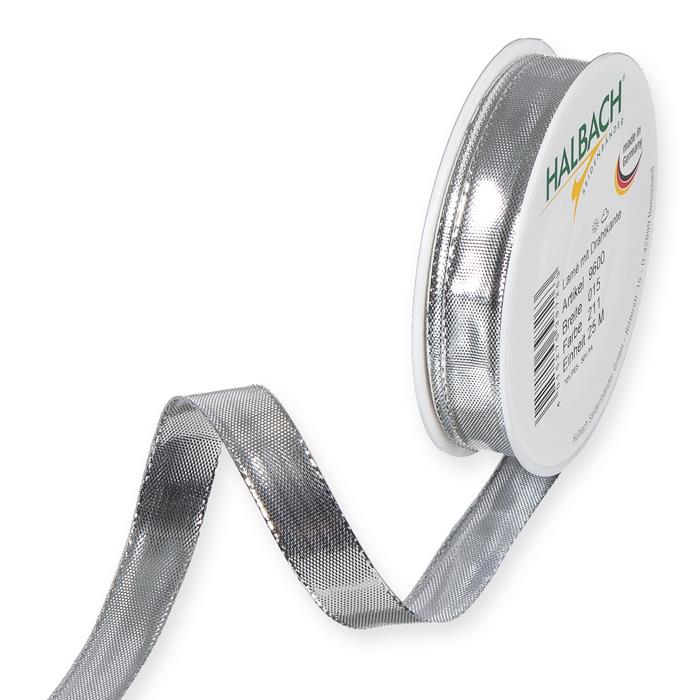 Band Lame 15 mm 25 Meter silber