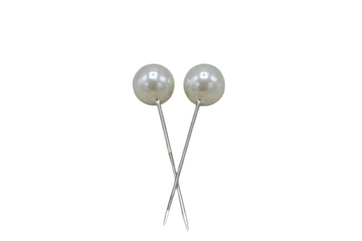 Perlennadeln/Pin Kunststoff creme D8mm L60mm 300 Stück