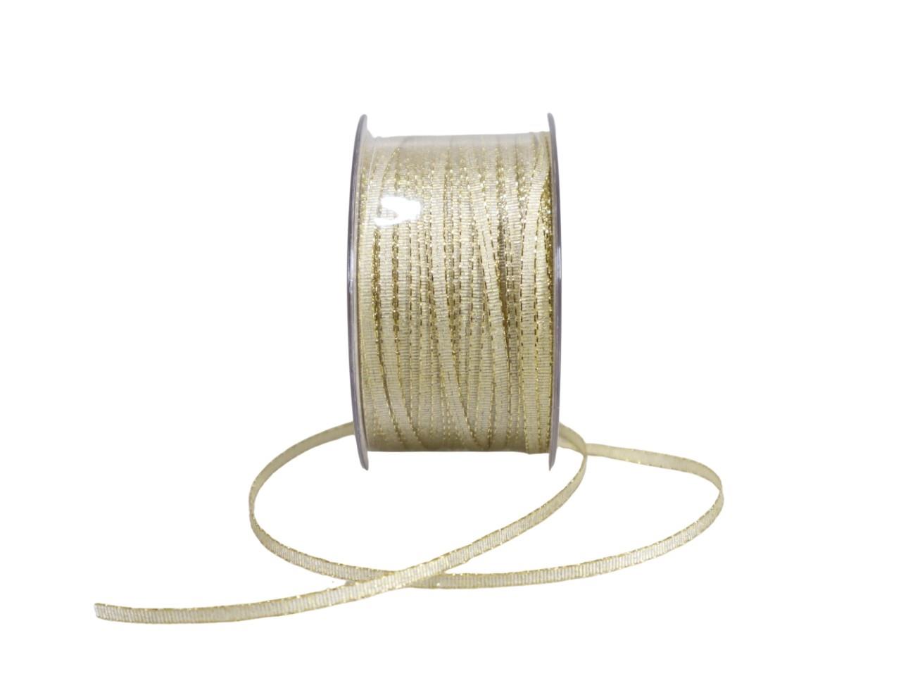 Band Brokat 3 mm 100 Meter gold 450