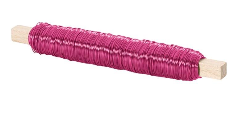 Eisenlackdraht / Holzstäbchen 100gr. rosa NETTO Eisenlackdraht / Holzstäbchen 100gr. rosa NETTO