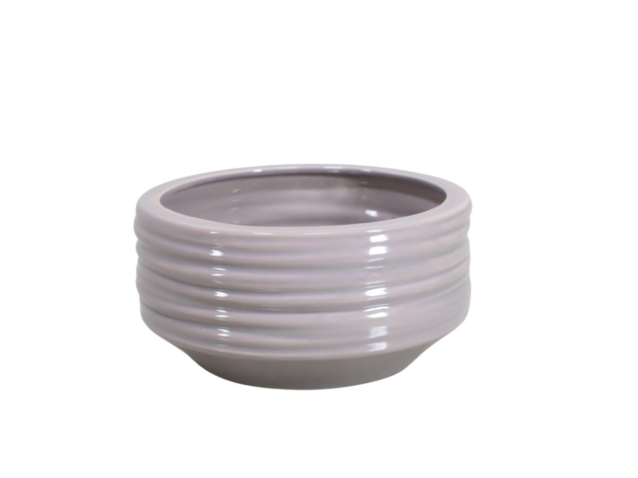 Keramikschale Groove taupe D 19 cm H 10 cm Keramikschale Groove taupe D 19 cm H 10 cm