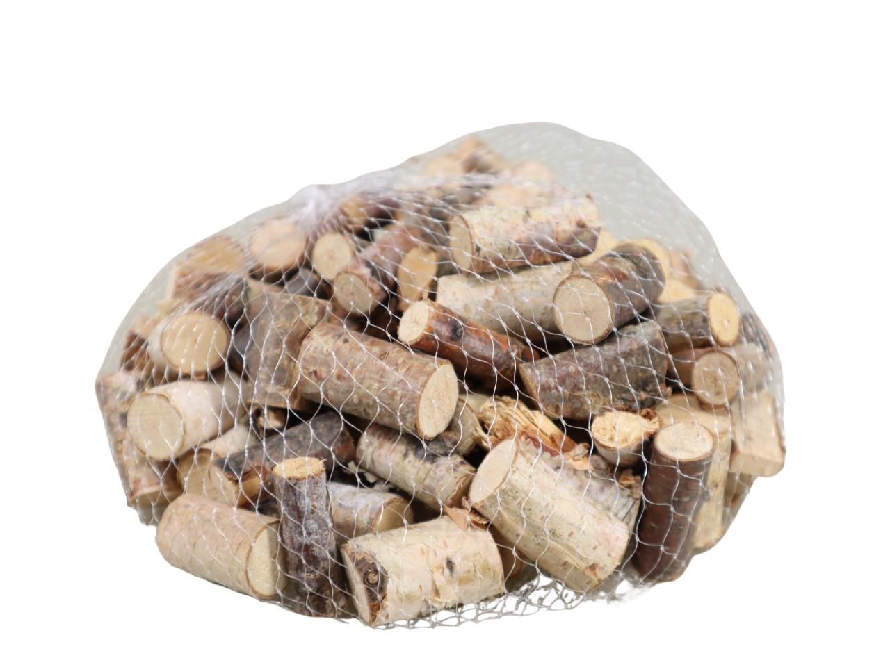 Birkenstücke Holz natur D1-2cm L3cm 300g