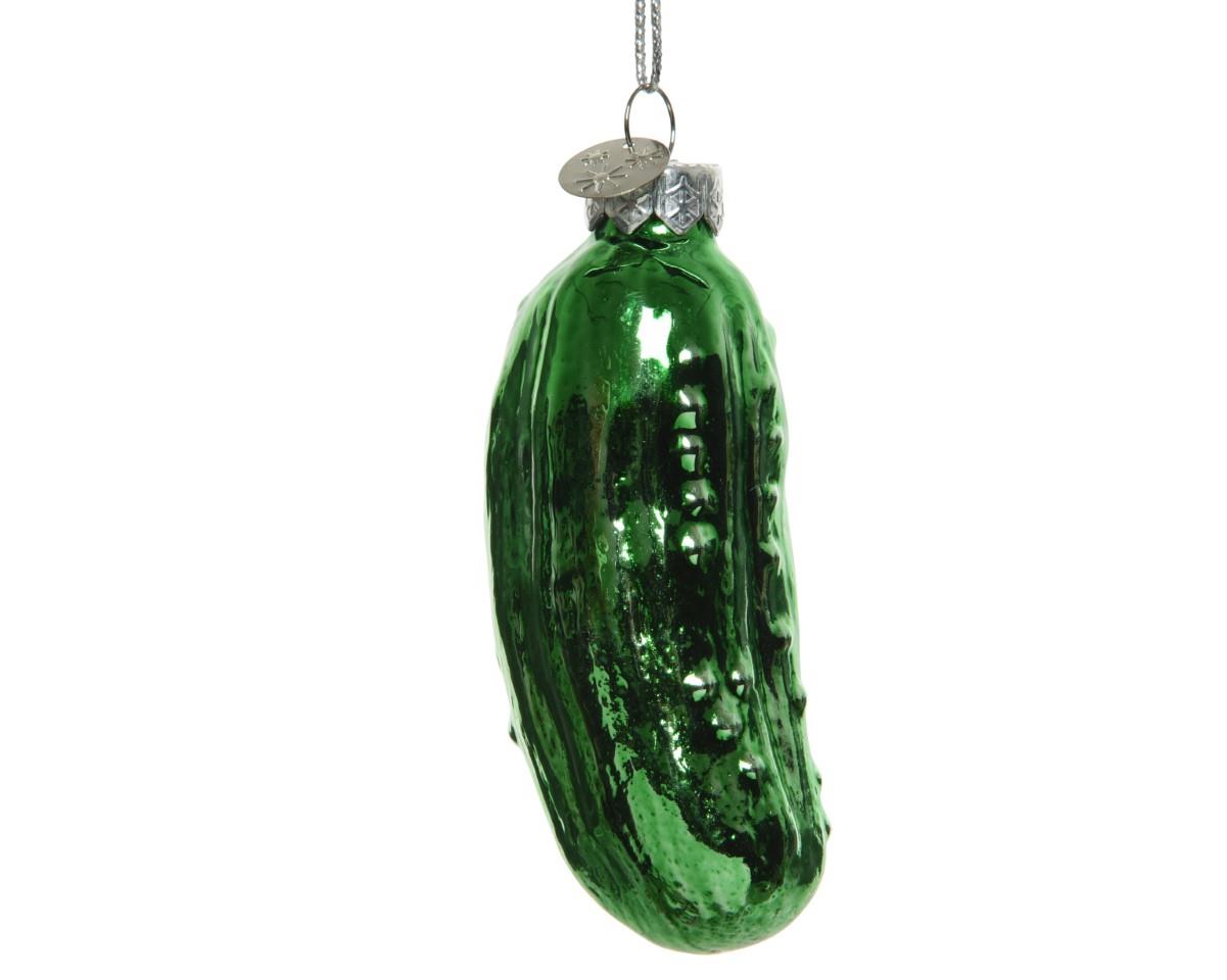 Gurke hängend grün sortiert Glas B3xH8,5cm Gurke hängend grün sortiert Glas B3xH8,5cm
