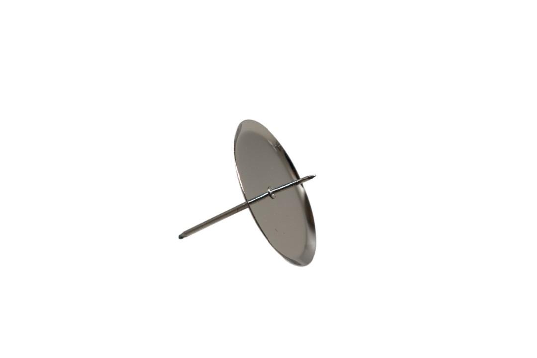 Kerzenhalter/Teller silber Metall 7cm