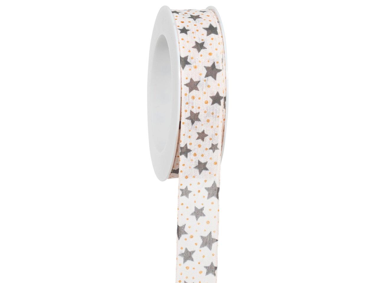 Band Sternenlicht m. Draht 25 mm 18 Meter weiss 01