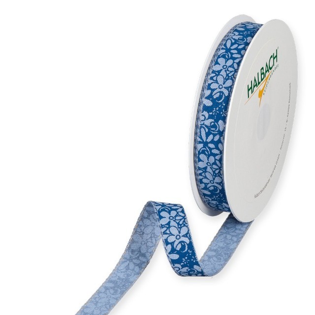 Druckband Streublümchen 15 mm 18 Meter blue 421