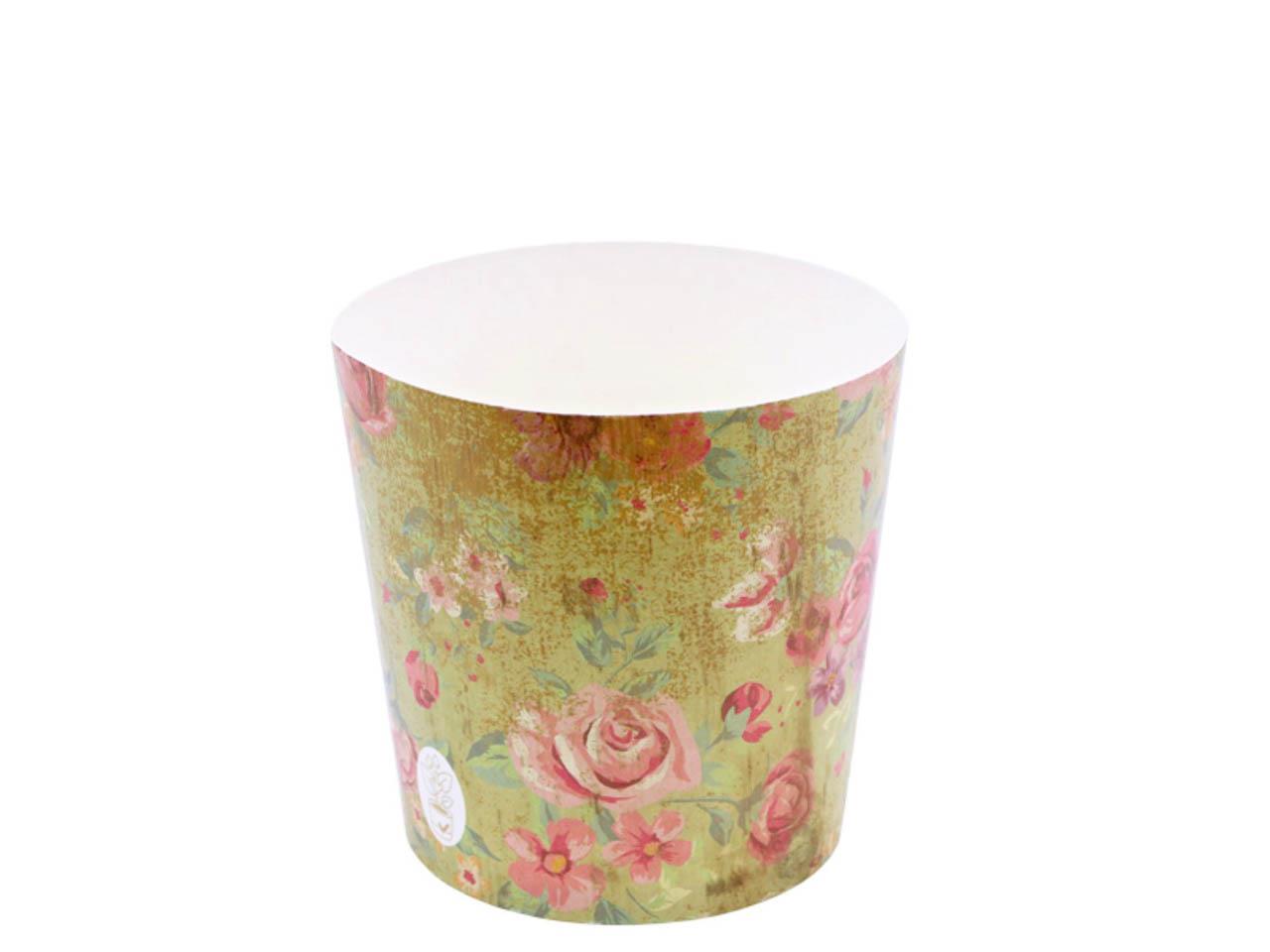 Wrap Poetry Papierübertopf grün 10,5cm