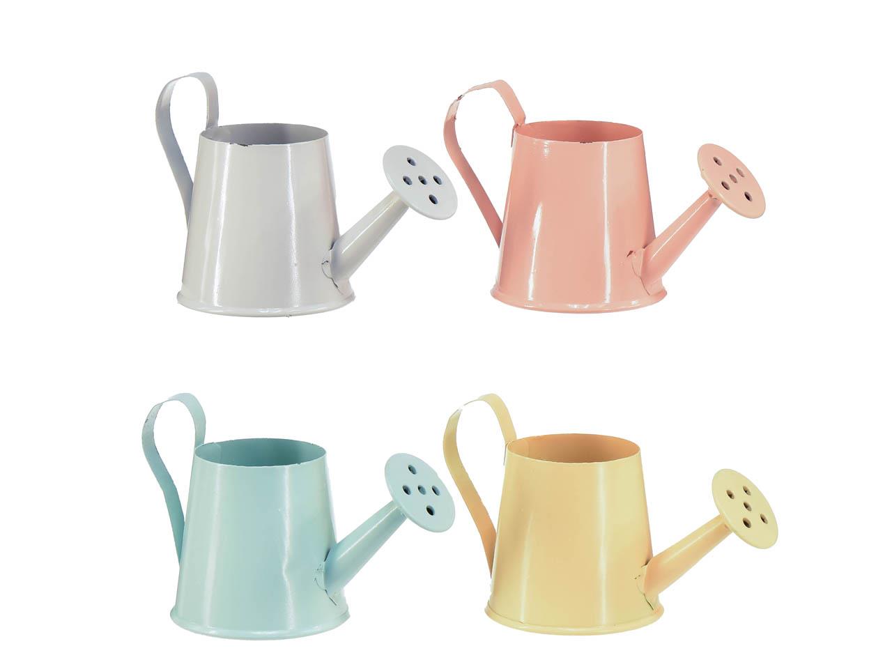 Gießkännchen Deko Metall farbmix D8,5x4,5cm