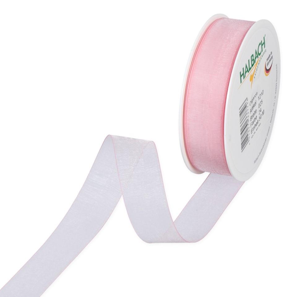 Organza 25mm o.Dr. rosa24 Organza 25mm o.Dr. rosa24