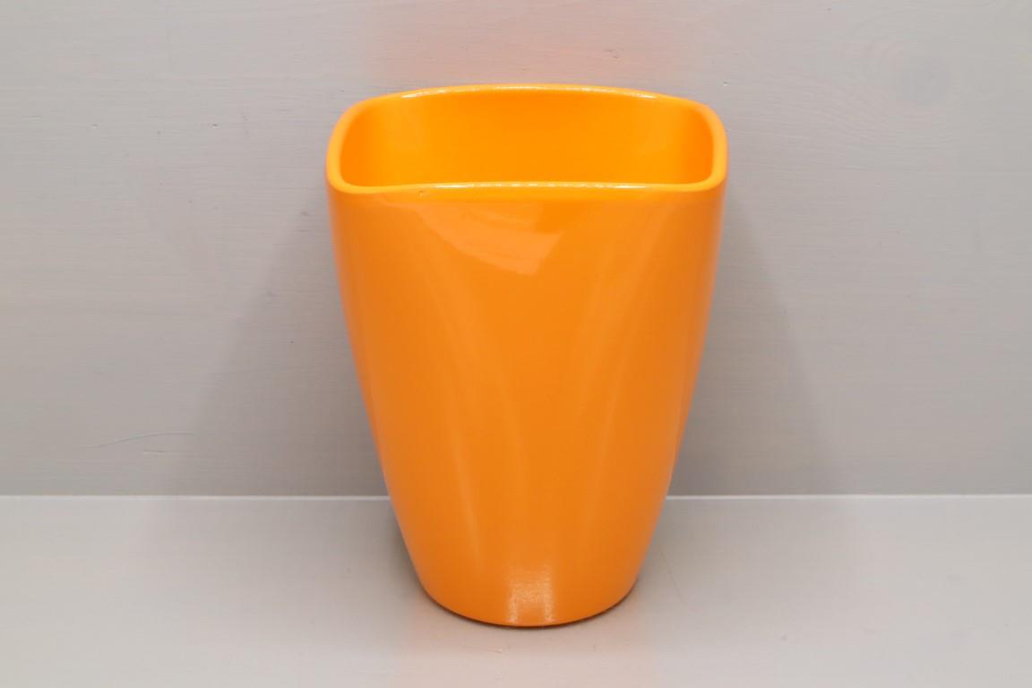 Orchideentopf D12,5H16,5cm Form 407/14 NETTO orange glanz