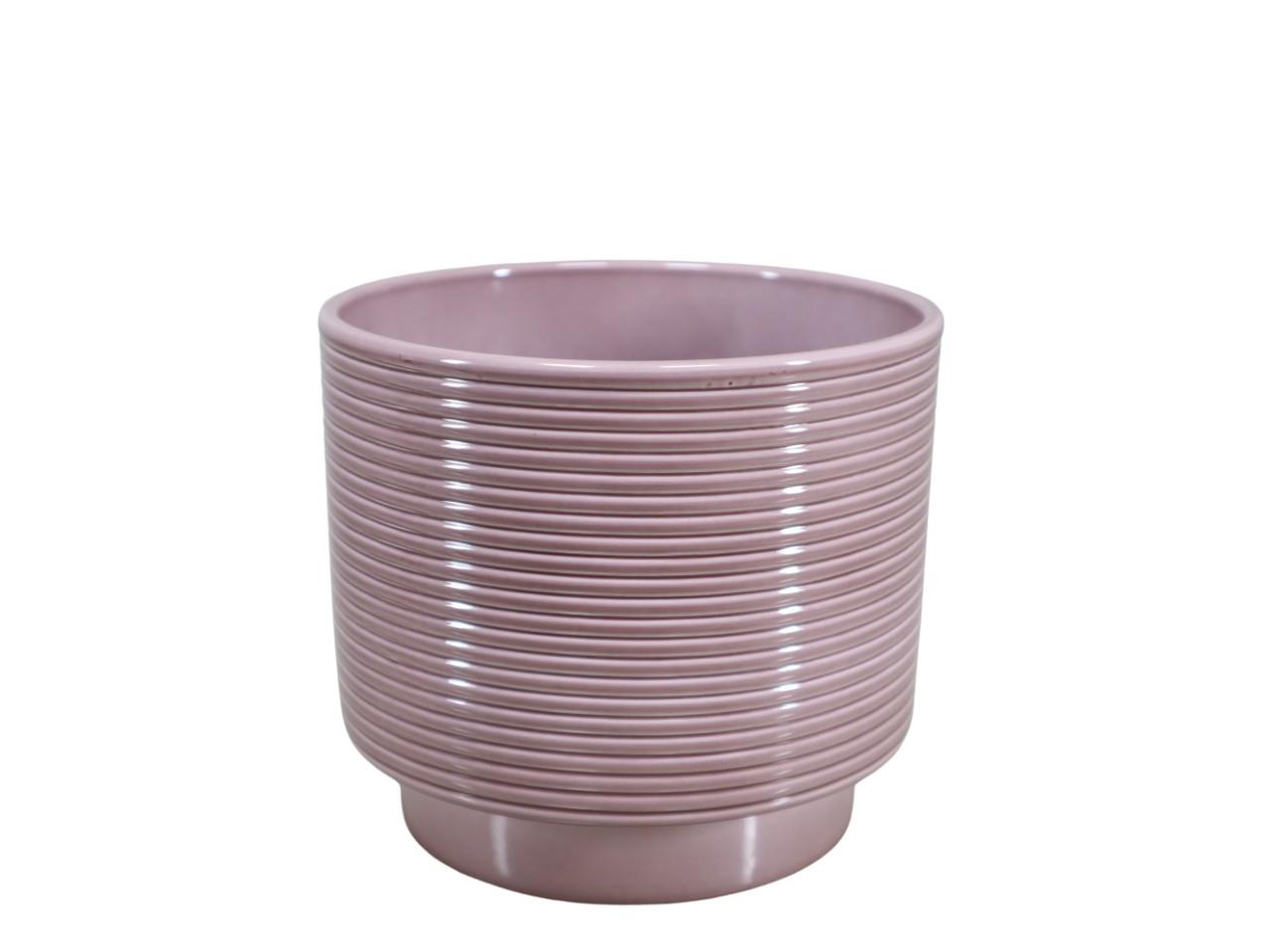 Cylindroübertopf m. Fuß Rings Keramik melange-lasur 16cm