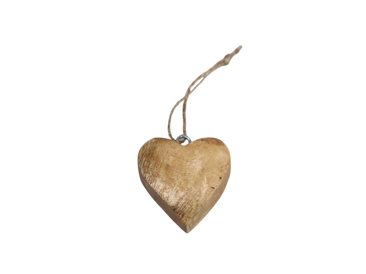 Herz hängend an Juteschnur Holz natur D5cm