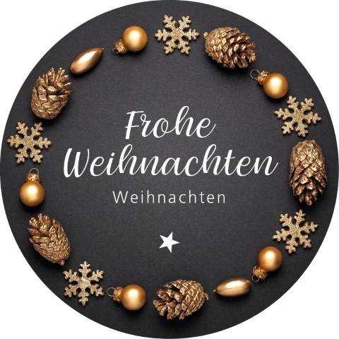Aufkleber Weihnachten ø65mm Aufkleber Weihnachten ø65mm