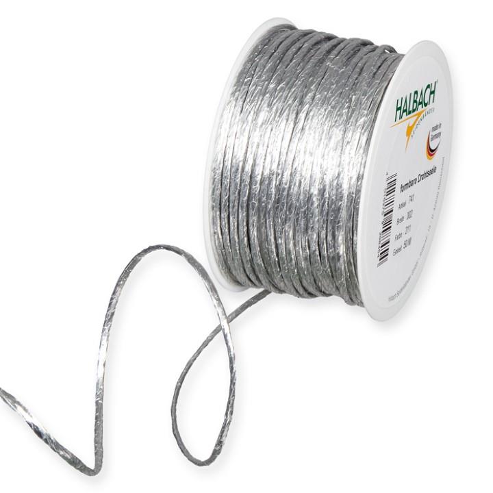 Papierkordel silber 2mm 50 Meter NETTO Papierkordel silber 2mm 50 Meter NETTO
